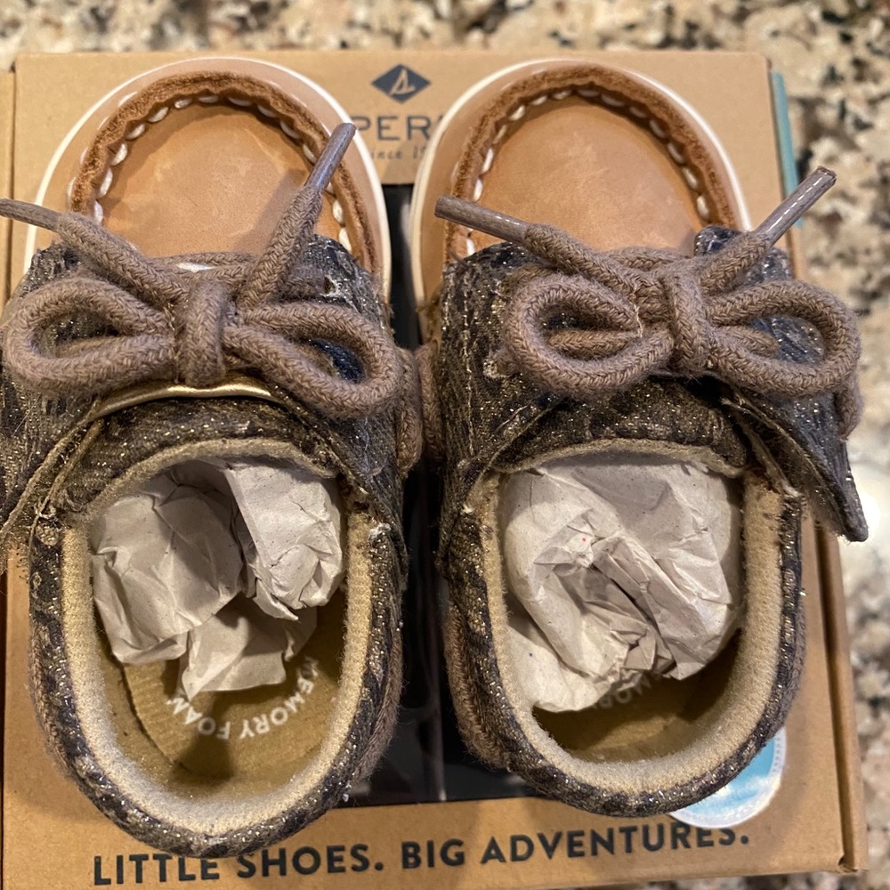 Baby girl cheetah Sperry Shoes